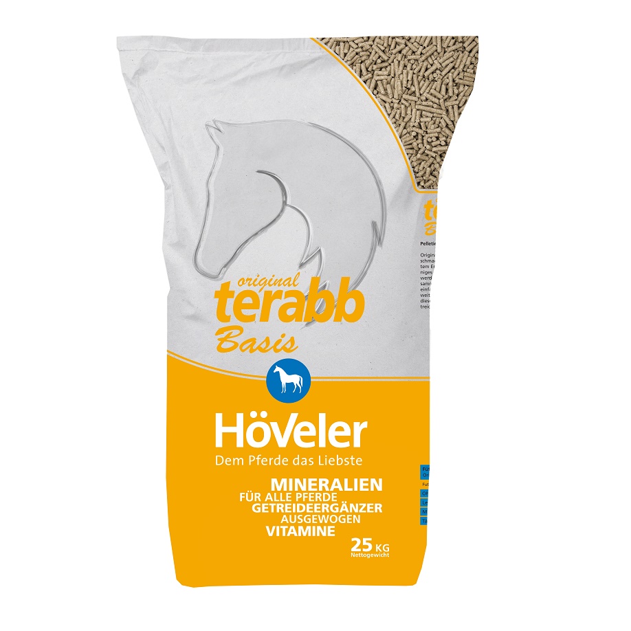 Køb Höveler Terabb-Basis - Basisfoder til alle heste eller som supplement til korn – Vi leverer i løbet af 1-3 dage. Fragtfrit fra kun 10 sække.