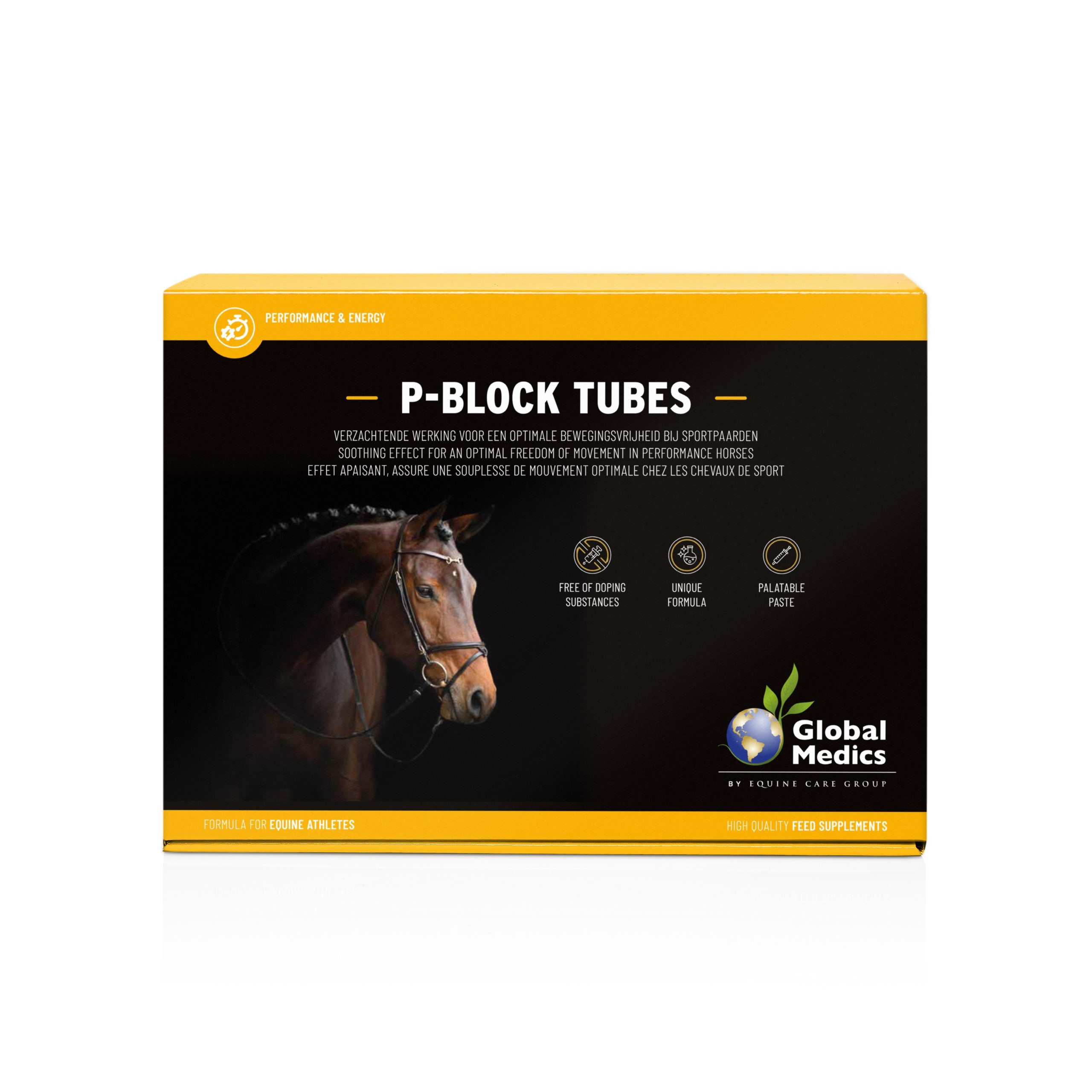 Køb Global Medics P-Block Tubes, og hold hesten smidig og i topform. Bestil i dag – Vi leverer i løbet af 1-3 dage. Fragtfrit fra kun 499.- til pakkeshop.