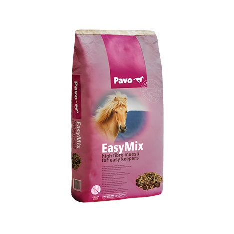 Køb Pavo Easy Mix, en kornfri müsli til nøjsomme heste. Klik her og bestil i dag – Vi leverer i løbet af 1-3 dage. Fragtfrit fra kun 10 sække.